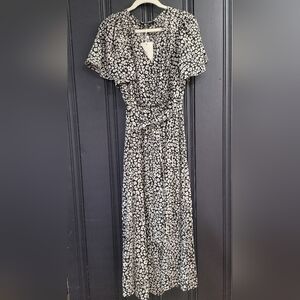 BloomChic Black and White Floral Maxi Dress